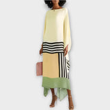 Kaftán S Lineárním Vzorem Letní Lehký Pohodlí Prodyšnost