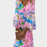 Retro Midi Šaty s Pohodlnými Rukávy Letní Elegance