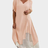 Klasické Maxi Šaty v Jednobarevném Modrém Odstínu s Knoflíky