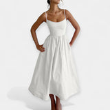 Minidšaty S Kulatým Výstřihem A Tenkými Ramínky Letní