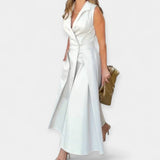 Midi Šaty S Límem Letní Lehké Aline Střih Na Každý Den