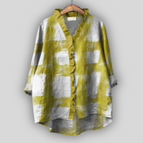 Lněná blůza s volánky