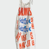 Retro Dámský Overal S Širokými Nohavicemi Rybářský Trh