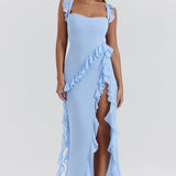 Meïssa Šaty S Asymetrickým Volánem A Korzetem Pro Večer