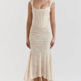 Kiara Šaty Elegantní Večerní Střih S Jemným Vzorem Pro Ženy