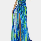 Barvité A Vzdušné Šaty S Výrazným Vzorem Na Jedno Rameno