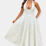 Elegantní Midi Šaty S Otevřenou Zádí A Korzetovým Designem