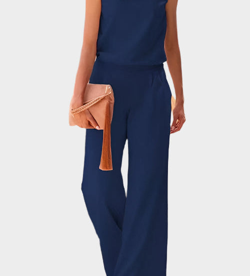 Letní Saténový Celotělový Overal Bez Rukávů Pro Ženy