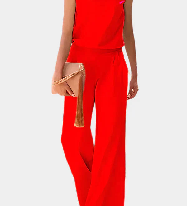 Letní Saténový Celotělový Overal Bez Rukávů Pro Ženy