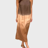 Letní Šaty Dégradé Bez Rukávů Midi Délky Elegantní Vzhled