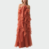 Livora Maxi Šaty Elegantní Pohodlný Střih a Silueta