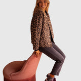 Charlene - Podzimní kabát z kožešiny pro ženy