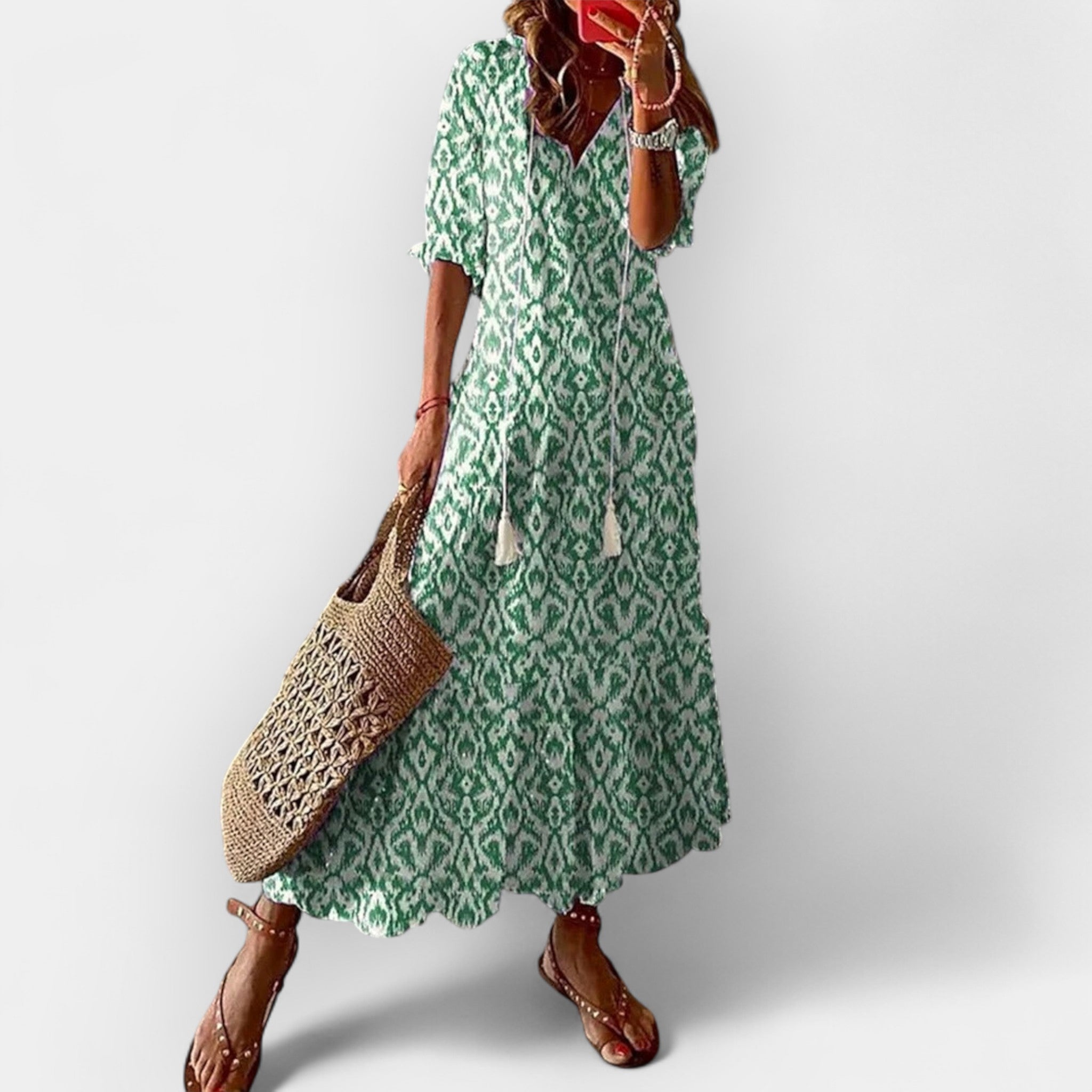 Maxi Šaty Boho Styl Lehký Prodyšný Komfort Letní Večery